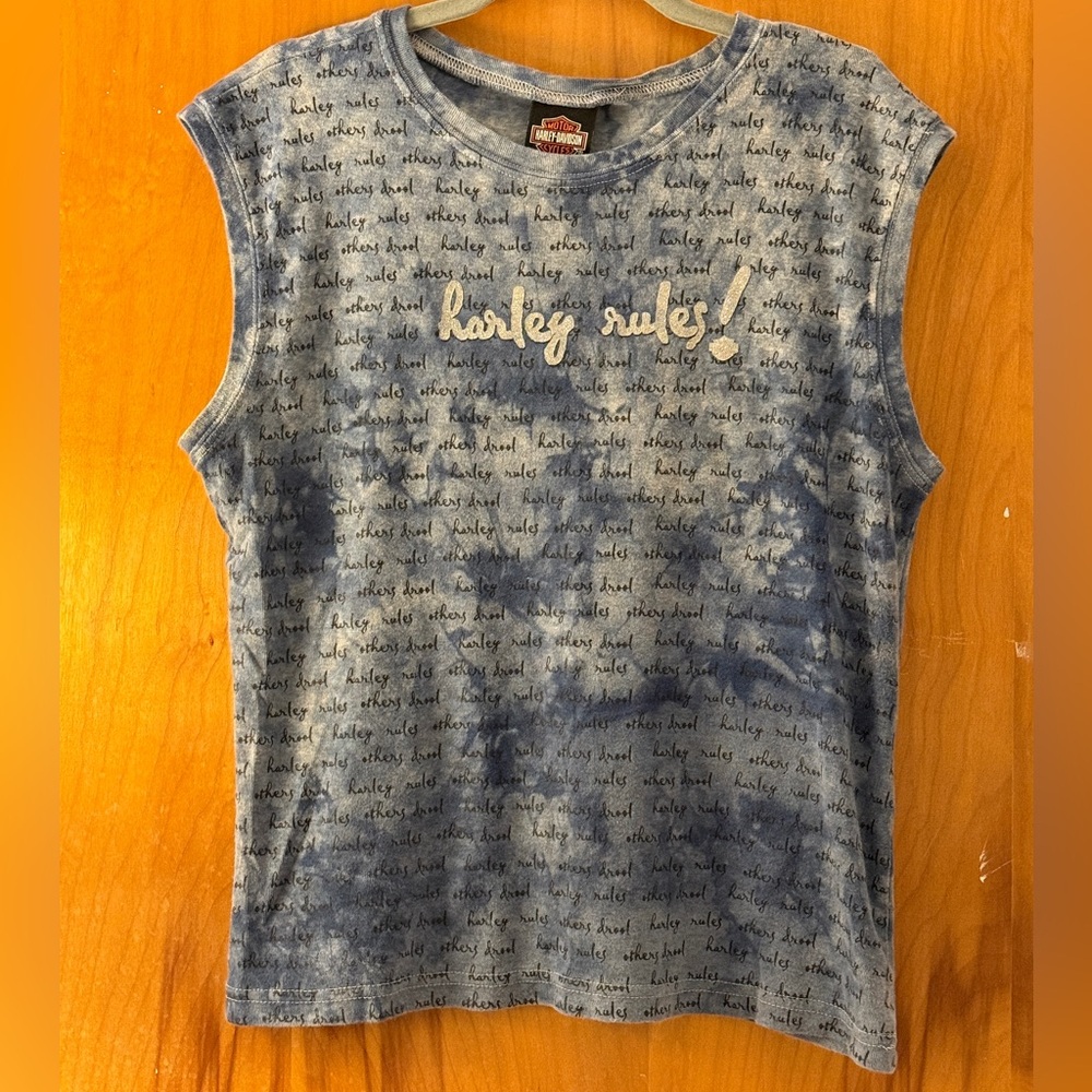 Harley-Davidson Blue Graphic Tank Top